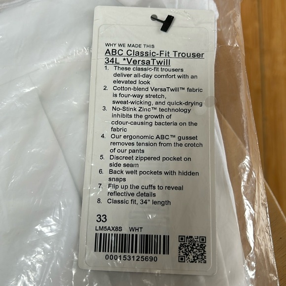 ABC Classic-Fit Trouser 33W x 34L (NWT) - Picture 4 of 5